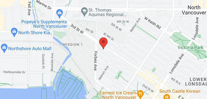map of 304 341 W 3RD STREET